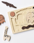 Wooden Tray Puzzle - Safari Animals - 2nd Edition