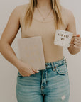 You Got This - Tan and Gold Foil Fabric Journal