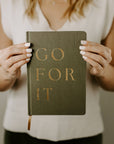 Go For It Fabric Journal - Home Decor & Gifts
