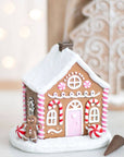 Pink Gingerbread House Christmas Incense Cone Burner