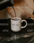 Warm & Cozy Stoneware Coffee Mug-Christmas Home Decor & Gift