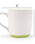 Speckled Mugs 4-Pack White and Sage-Green PRICE IS PER MUG
