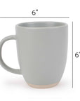 Mugs 4-Pk Raw Textured Bottom Light-Gray PRICE IS PER MUG