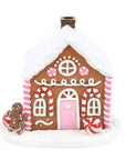 Pink Gingerbread House Christmas Incense Cone Burner