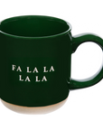 Fa La La Stoneware Coffee Mug - Christmas Decor & Gift