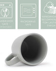 Mugs 4-Pk Raw Textured Bottom Light-Gray PRICE IS PER MUG
