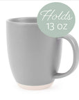 Mugs 4-Pk Raw Textured Bottom Light-Gray PRICE IS PER MUG