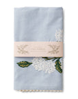 Hydrangea Embroidered Tea Towel