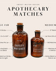 Large Apothecary Safety Matches, White - Home Decor & Gifts