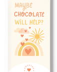 Maybe Chocolate Will Help? Sympathy Chocolate Greeting Card