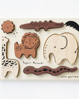 Wooden Tray Puzzle - Safari Animals - 2nd Edition