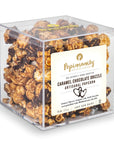 Caramel Chocolate Drizzle Gourmet Popcorn - Acrylic Gift Box
