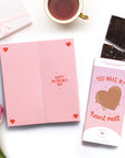 Valentine's Day Card w Chocolate Bar – Make My Heart Melt