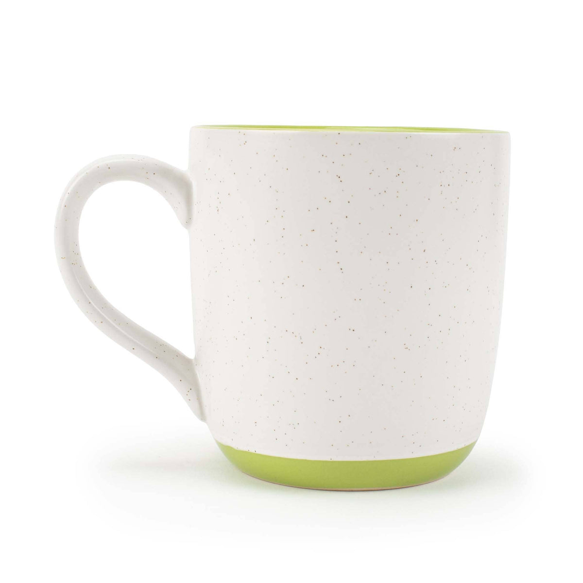 Speckled Mugs 4-Pack White and Sage-Green PRICE IS PER MUG