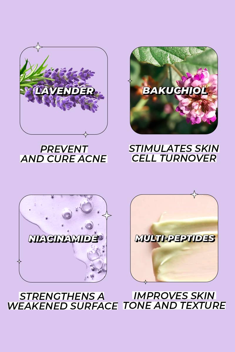 RELAX LAVENDER &amp; BAKUCHIOL FACE SHEET MASK 🪻