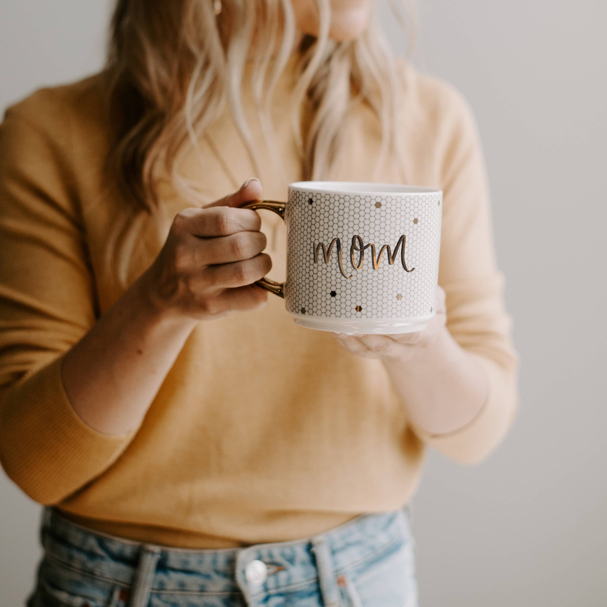 Mom Gold Tile Coffee Mug - Home Decor &amp; Gifts