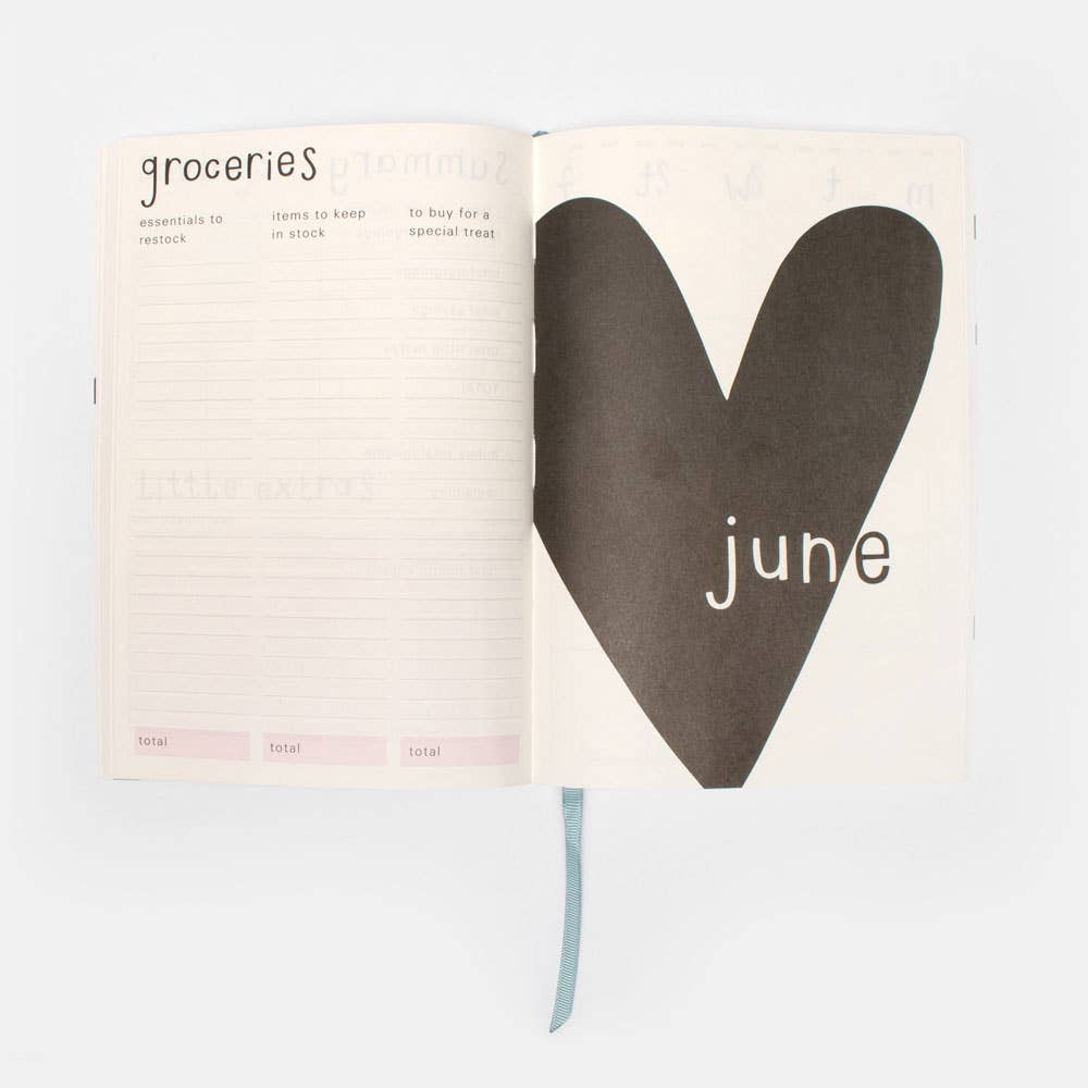 Orange Pale Pink Big Heart Dream Big Life Planner