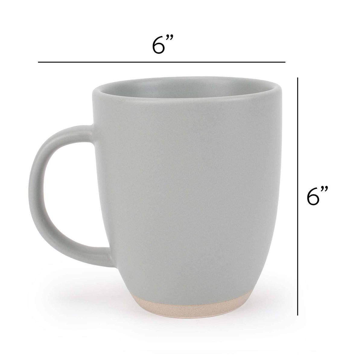 Mugs 4-Pk Raw Textured Bottom Light-Gray PRICE IS PER MUG