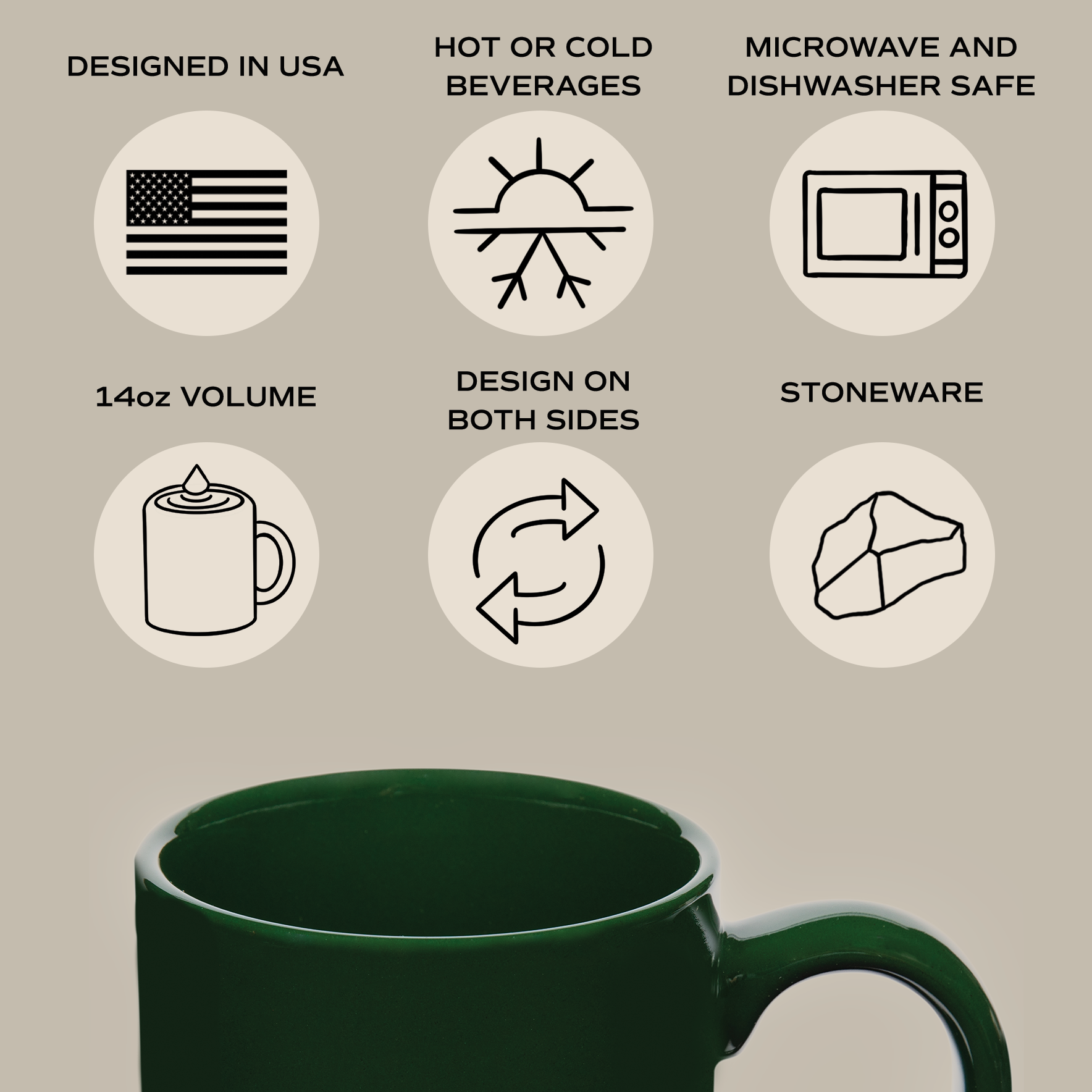 Fa La La Stoneware Coffee Mug - Christmas Decor &amp; Gift