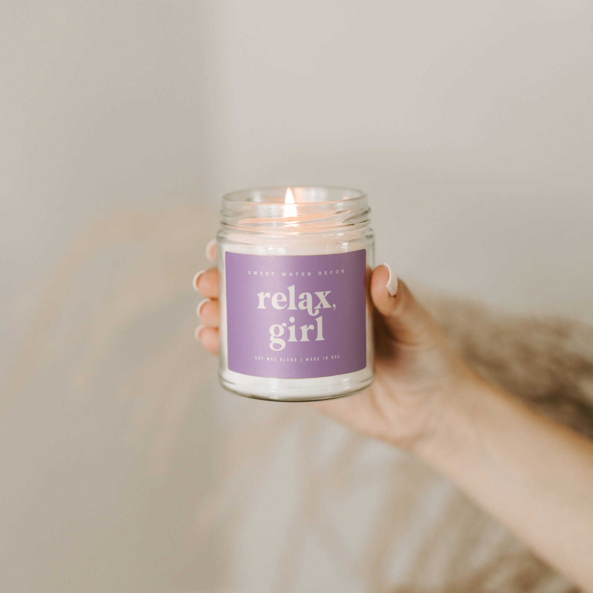 Relax, Girl 9 oz Soy Candle - Home Decor &amp; Gifts