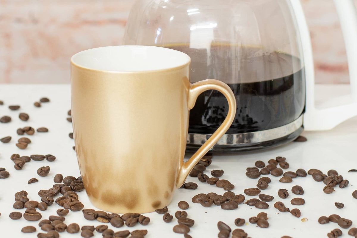 Metallic Gold Glossy Finish Coffee Mug 4-Pk PRICE IS PER MUG