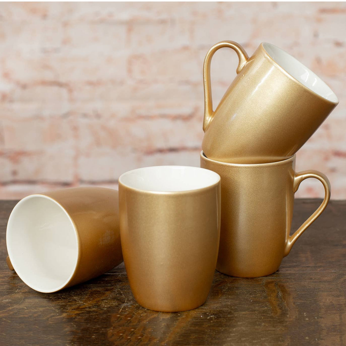 Metallic Gold Glossy Finish Coffee Mug 4-Pk PRICE IS PER MUG
