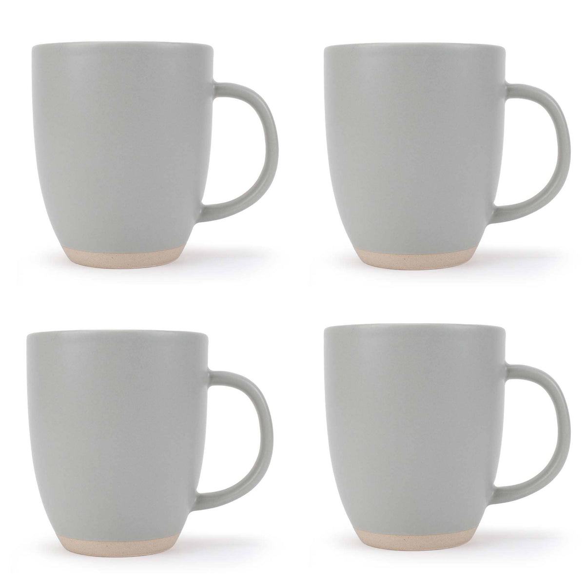 Mugs 4-Pk Raw Textured Bottom Light-Gray PRICE IS PER MUG