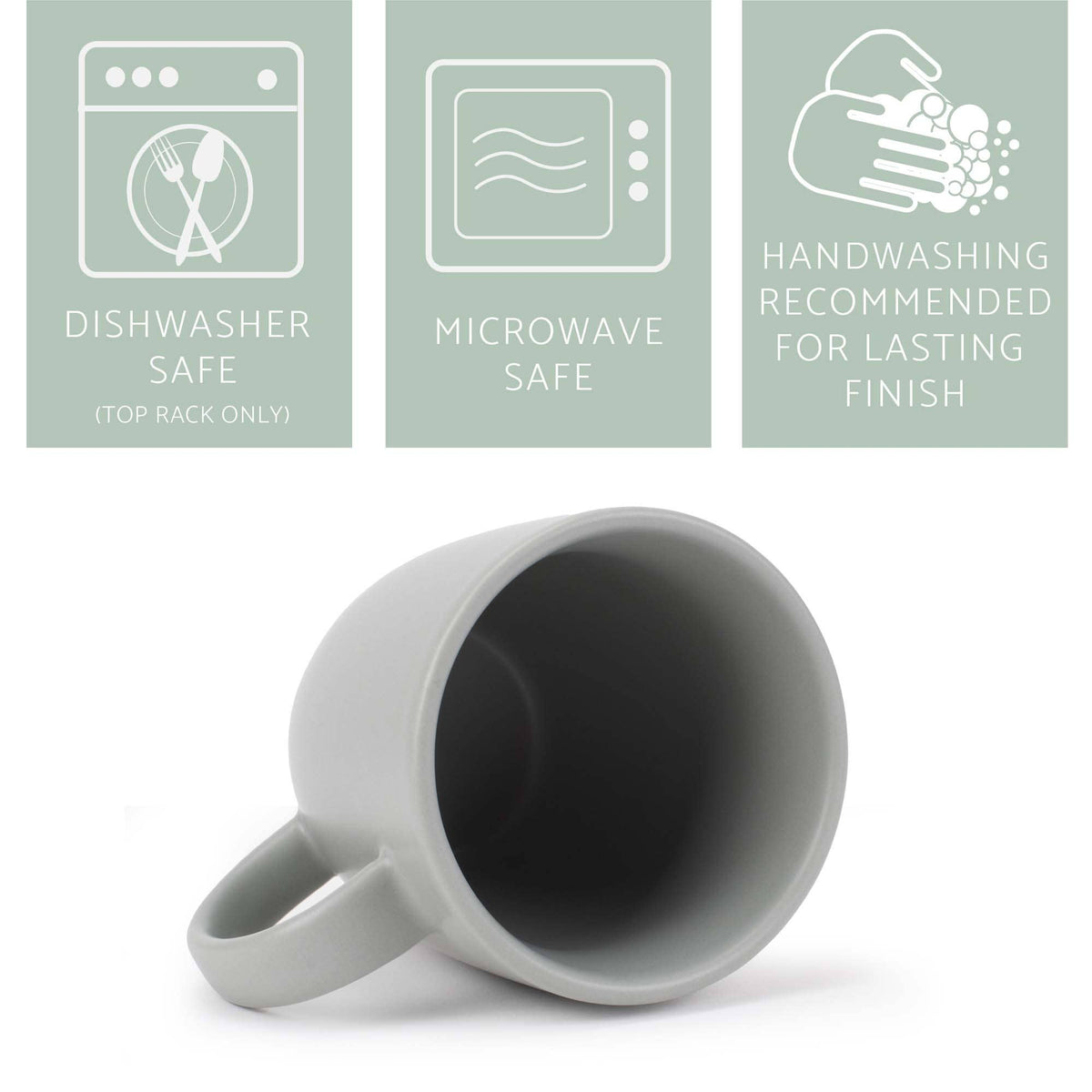 Mugs 4-Pk Raw Textured Bottom Light-Gray PRICE IS PER MUG