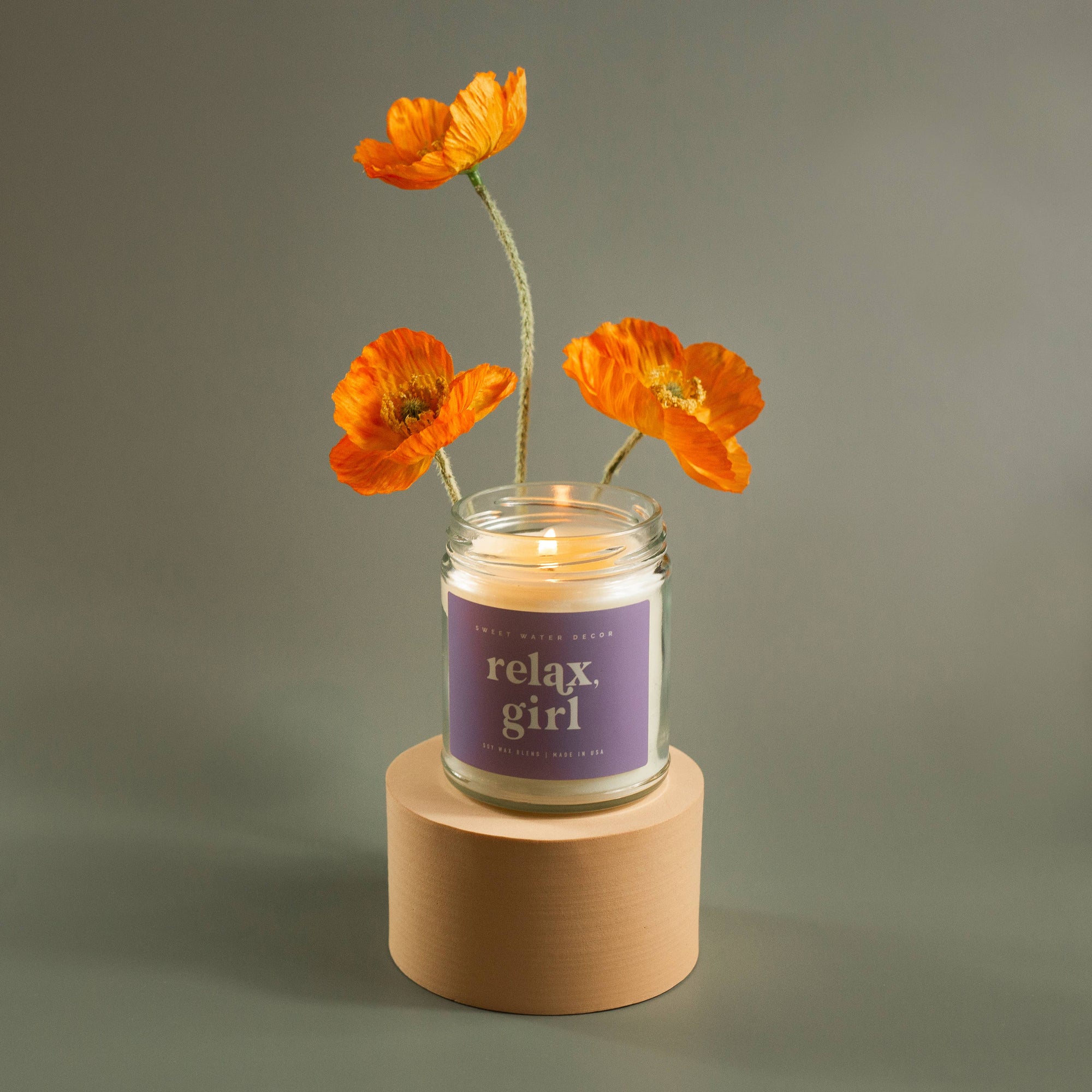 Relax, Girl 9 oz Soy Candle - Home Decor &amp; Gifts
