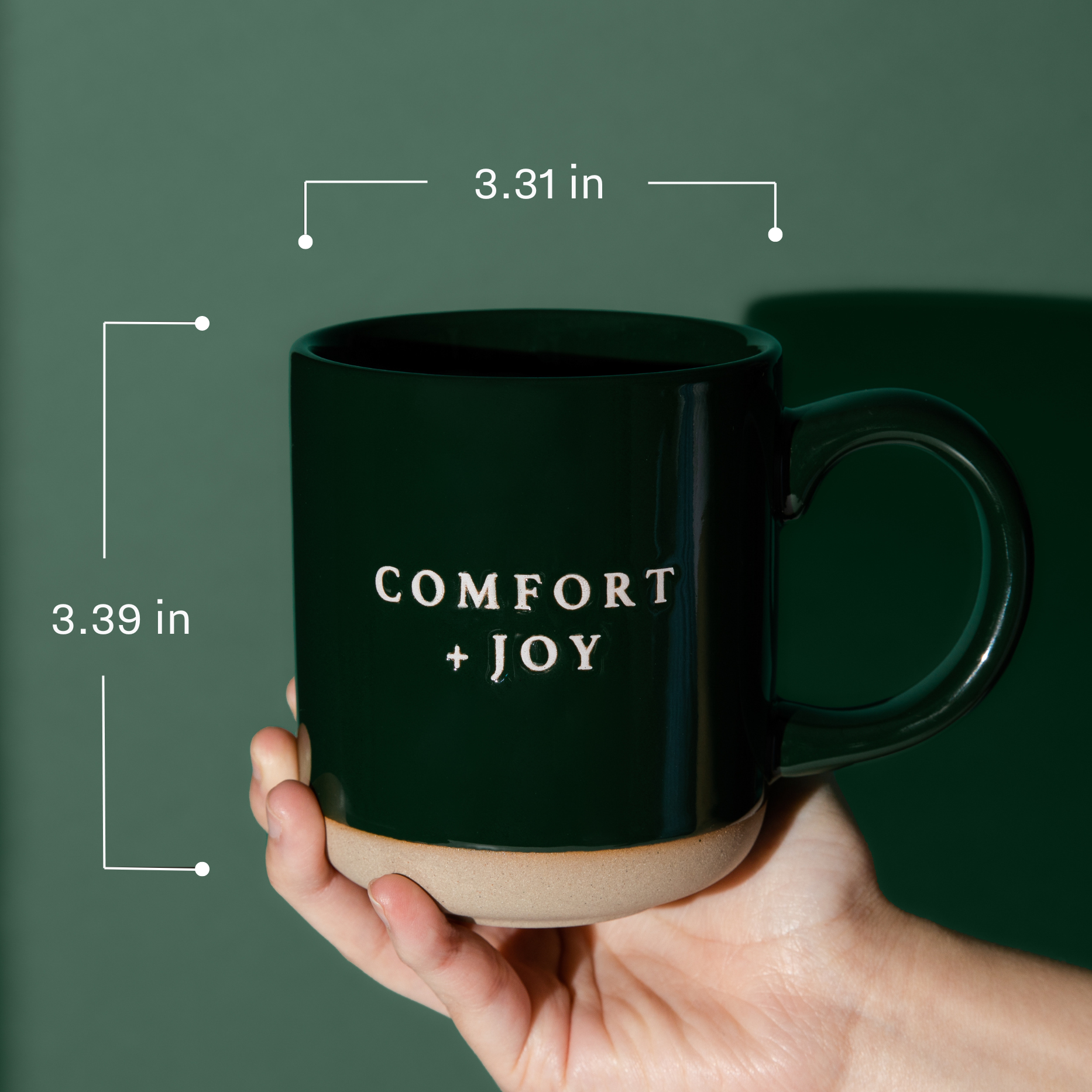Fa La La Stoneware Coffee Mug - Christmas Decor &amp; Gift