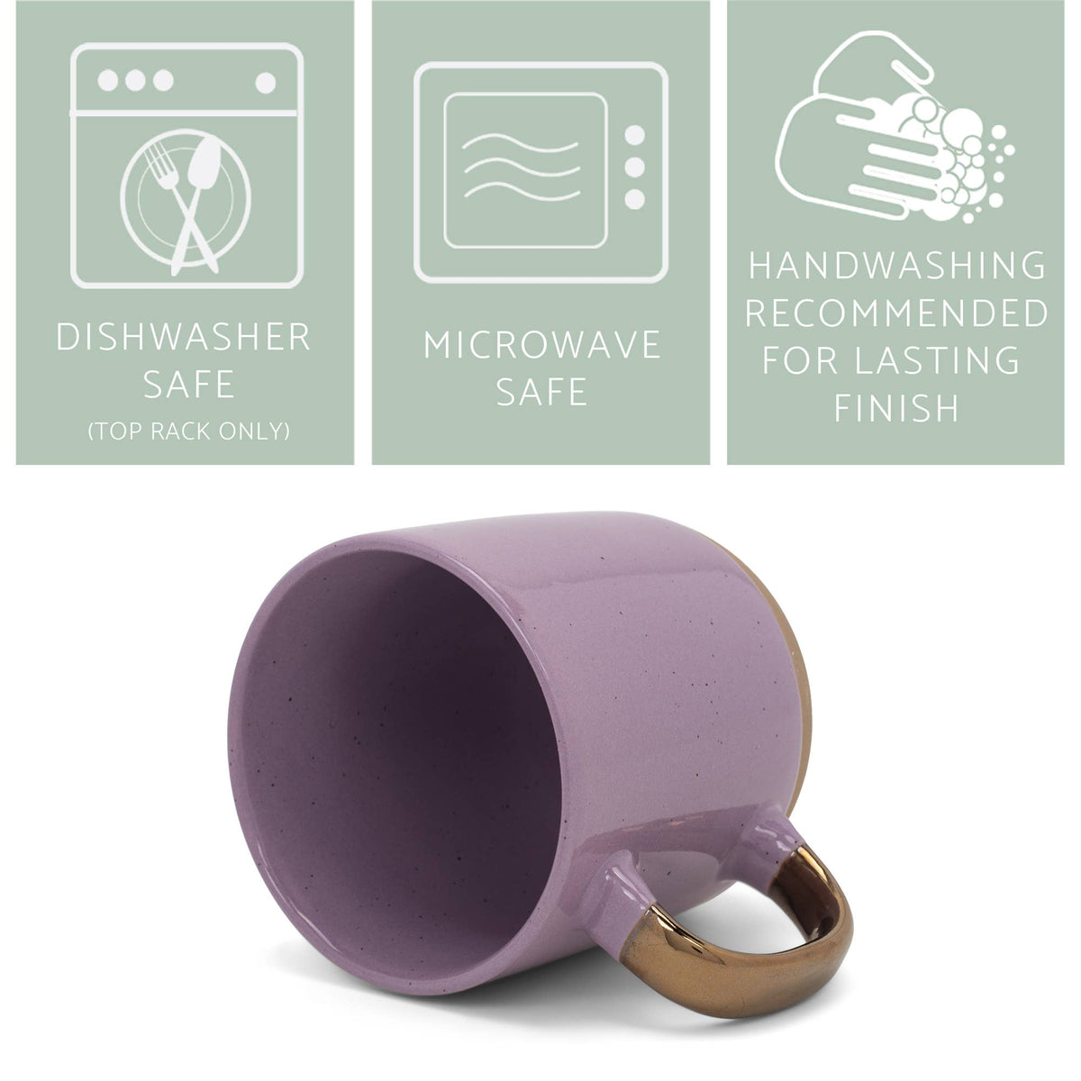 2-Tone Speckled Mug 4-Pack Purple Ceramic PRICE IS PER MUG