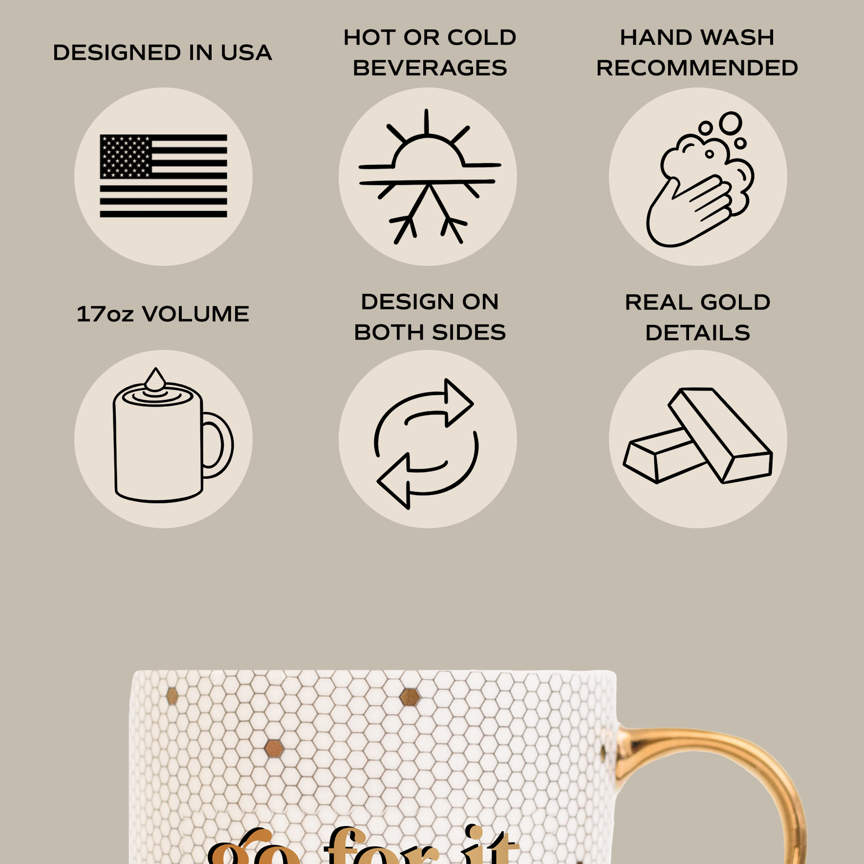 Mom Gold Tile Coffee Mug - Home Decor &amp; Gifts