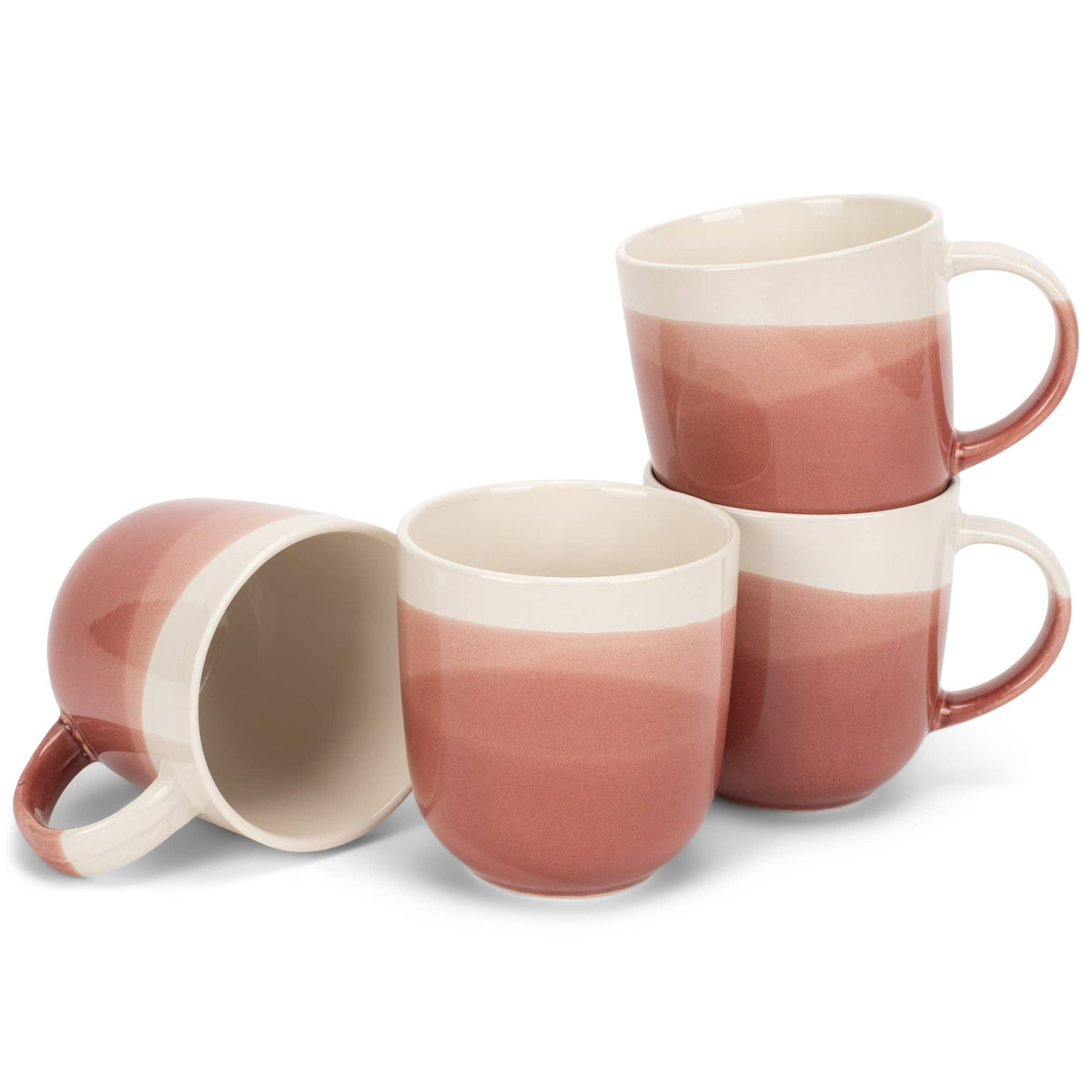 Mug 4-Pk Triple Dipped Red 14 ounce Ceramic PRICE IS PER MUG