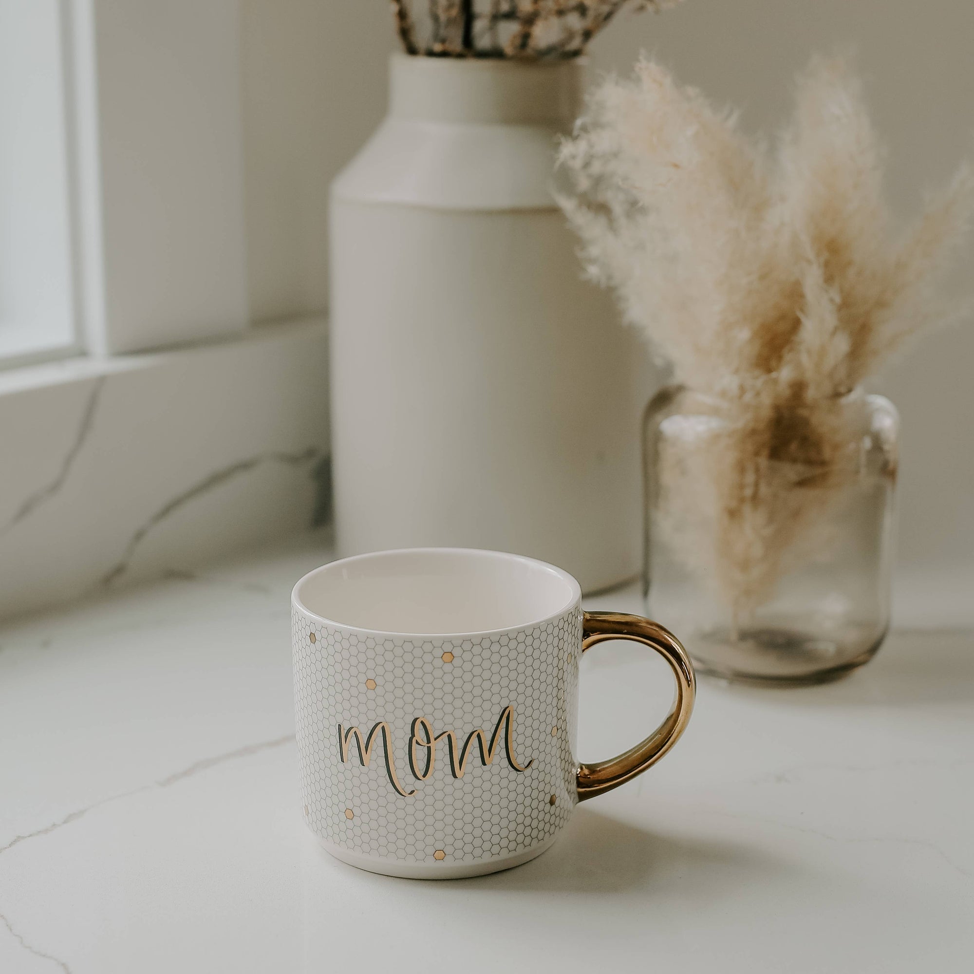 Mom Gold Tile Coffee Mug - Home Decor &amp; Gifts