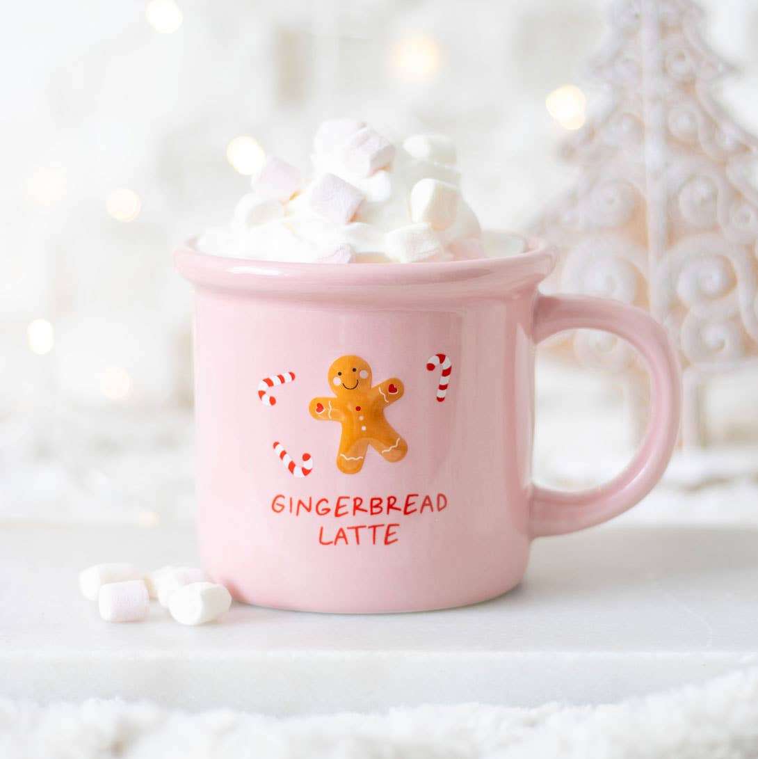 Pink Gingerbread Latte Christmas Mug - Thumbnail 2
