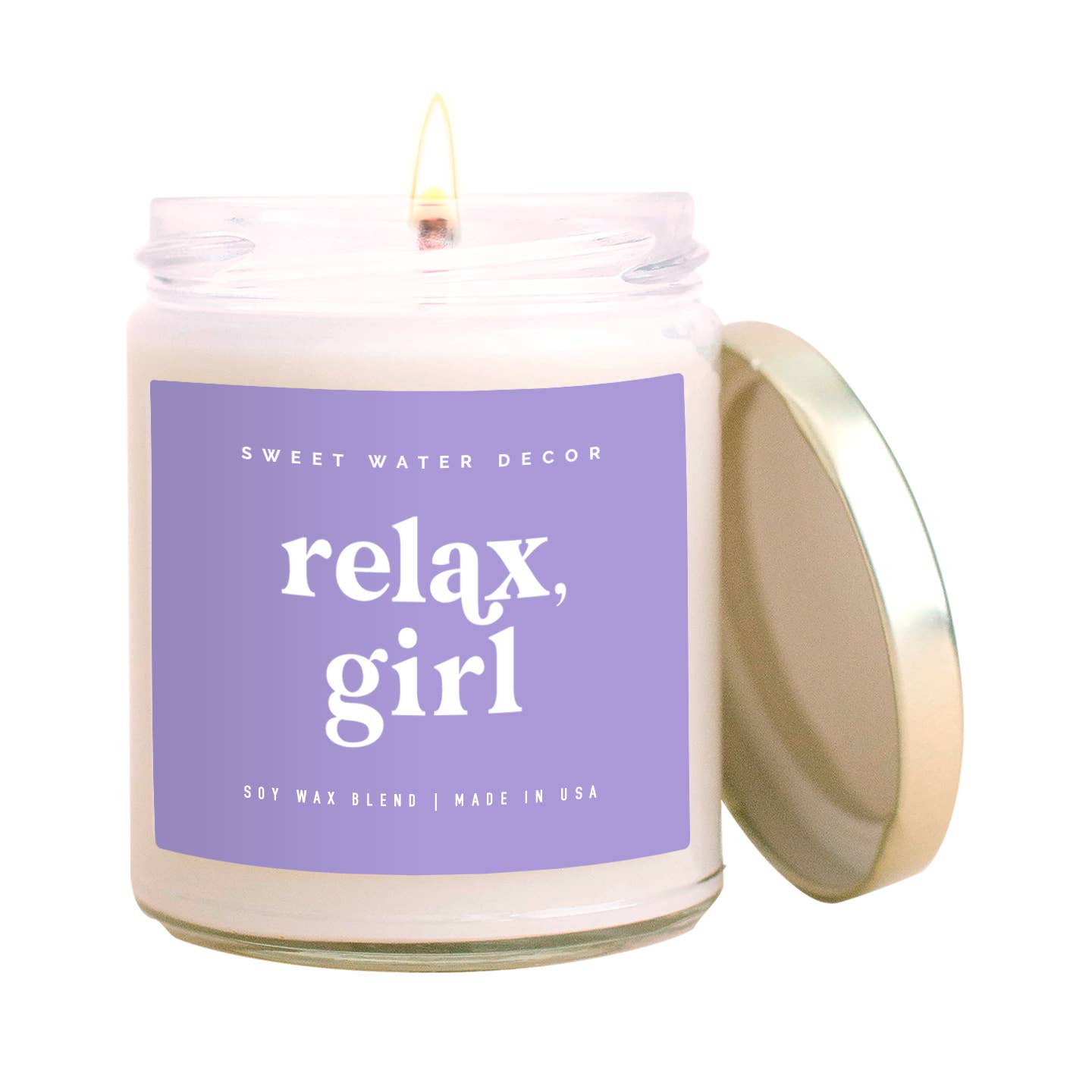 Relax, Girl 9 oz Soy Candle - Home Decor &amp; Gifts